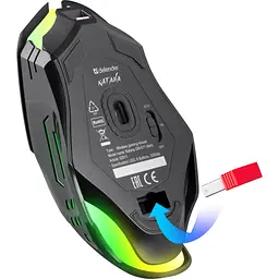 Мишка Defender Katana GM-511 LED Wireless Black (52511) - мініатюра 9