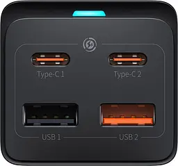 Мережевий зарядний пристрій Baseus GaN3 Pro Desktop Powerstrip 65W + Cable USB-C to USB-C Black (PSZM000901) [85127] - мініатюра 3