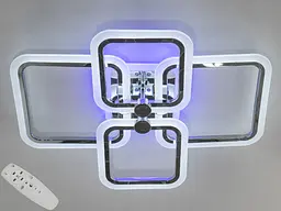Люстра стельова LED Diasha A8208/4HR, 70W, 3200K-6500K, хром, акрил, сучасний стиль для дому