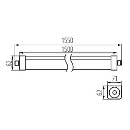 Лінійний світлодіодний світильник Kanlux TP STRONG LED 75W-NW (33171) - мініатюра 5