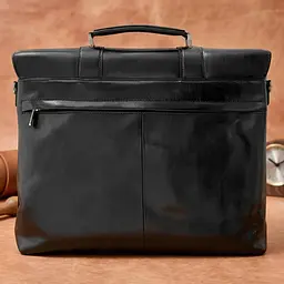 Чоловічий портфель з натуральної шкіри Tony Perotti Italico 9225G-38 (90415) Чорний - мініатюра 8