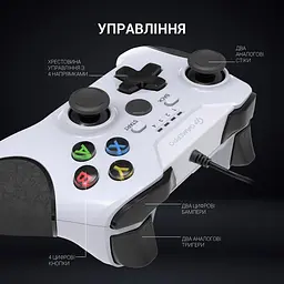 Геймпад GamePro MG450W Білий/Чорний - мініатюра 6