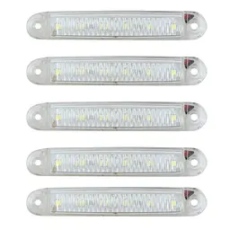 Габарит LED прямокутний 100х15 мм / 12/24V / 6 діодів / Білий галаксі 5 шт. (MRТ 24 К 054)
