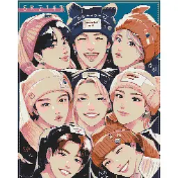 Алмазна мозаїка "K-pop, Stray Kids" OD31890, 40х50 см