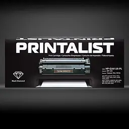 Картридж тон. PRINTALIST для HP LJ 1010/1020/3015/3050/M1319 аналог Q2612A Black ( 2000 ст.) (HP-Q2612A-PL) - мініатюра 3