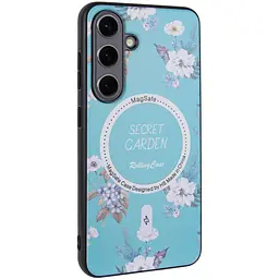 TPU+PC чохол Secret Garden with MagFit для Samsung Galaxy S23 FE Mint