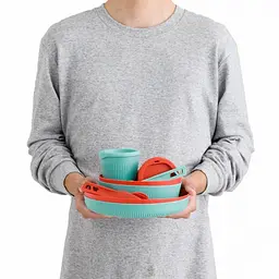 Набір посуду Sea to Summit Passage Dinnerware Set, 2P, 14 Piece Зелений-Помаранчевий - мініатюра 4