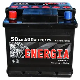 Акумулятор автомобільний ENERGIA 50Ah (+/-) 400EN (000022384)