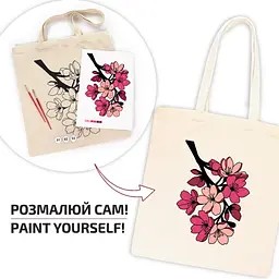 Набір для творчості екосумка-розмальовка "Flowers" N0003653, 38х42 см - мініатюра 3