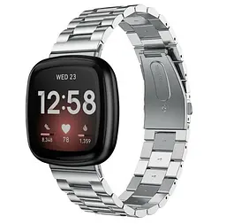 Металевий ремінець Primolux для годинника Fitbit Versa 3/Fitbit Sense Silver - мініатюра 3