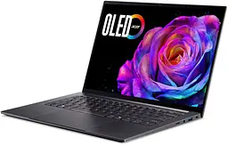 Ноутбук Acer Swift X 14 SFX14-73G 14.5" 2.8K OLED Intel U7-255H 32GB F1TB NVD5060-8 Win11 сірий - мініатюра 3