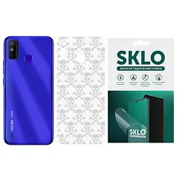 Захисна плівка SKLO Back (тил) Transp. для TECNO Camon 19 Neo Прозорий / Черепи