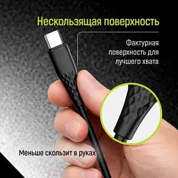 Дата кабель USB 2.0 AM to Micro 5P 1.0m 3A textured PVC black ColorWay (CW-CBUM094-BK) - мініатюра 9