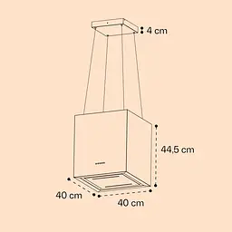 Острівна витяжка Klarstein Chandelier Smart Island (10035710) - мініатюра 7