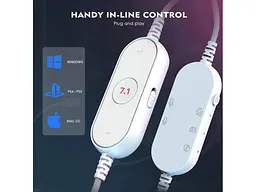 Навушники з мікрофоном Fifine H6 White (H6W) - мініатюра 5