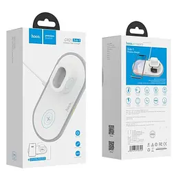Бездротовий зарядний пристрій Hoco Wisdom 3-in-1 Wireless Fast Charger CW21 (White) [65004] - мініатюра 3