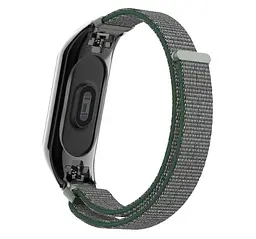Нейлоновий ремінець Primo для фітнес-браслета Xiaomi Mi Band 3 Black Army Green - мініатюра 4