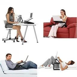 Чорний столик підставка для ноутбука з охолодженням Laptop Table T8 - мініатюра 8