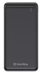 Універсальна мобільна батарея 10000 mAh, Black, 18 Вт ColorWay teh0027641