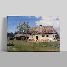 Інтер'єрна картина Українська хата, Ілля Рєпін, Ilya Repin, інтер'єрний декор, 40×60 см (id6760)