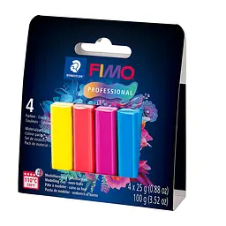 Полімерна глина Fimo в наборі, 4 шт. по 25 г., Professional True colours, (8043-S1)