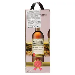 Набір. Уцінка. Вино Montmeyrac Rose, рожеве, сухе, 3 л  - мініатюра 3