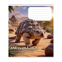 Зошит Школярик Dinosaurs 12 аркушів клітинка (012-3753K), в асортименті - мініатюра 4