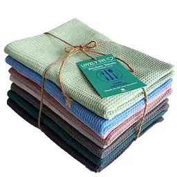 Набір кухонних вафельних рушників Lovely Svi 8 шт: 45 x 65 см, 100% бавовна Мікс