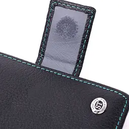 Вертикальний невеликий жіночий гаманець із натуральної шкіри ST Leather 19436 чорний - мініатюра 8