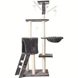 Ігровий комплекс для котів з кігтеточкою і будиночком Pet Hobby MT05-1 ∙ Кігтеточка будиночок дряпка для кота MT05-1