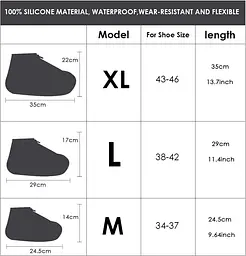 Бахіли на взуття силіконові з застібкою LVR 016 L 38-42 Black (17554) - мініатюра 6
