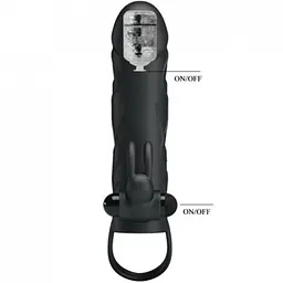 Насадка на член - Pretty Love Penis Sleeve 5,5 Black Baile 6603BI0526 88068 - мініатюра 2