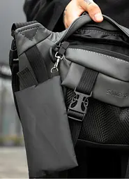 Велика чоловіча сумка бананка Sambag DynamicDart графітова 38 × 21 × 7 см (80411009m) - мініатюра 6