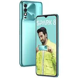 Смартфон Tecno Spark 8 4/64GB Turquoise Cyan (Global Version) - мініатюра 4