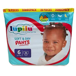 Підгузки-трусики Lupilu Soft & Dry 6 (13-19 кг) 36 шт