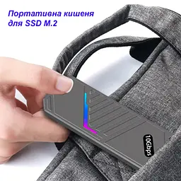 Кишеня зовнішня Dynamode M.2 SSD NVMe to USB-C USB 3.2 Gen2, алюмінієвий, чорний (DM-CAD-SSD14-N) - мініатюра 10