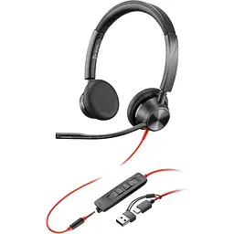 Гарнітура Poly BlackWire C3325 USB-C HS Stereo + 3.5mm Plug + USB-C/A Adapter (8X222AA)