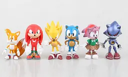 Набір Іграшки-фігурки Сонік Їжачок Super Sonic і його друзі, 6 шт - мініатюра 8