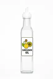 Пляшка скляна для олії Maraska Sunflower oil 250 мл з дозатором