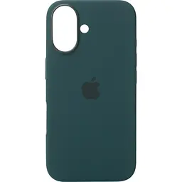 Силіконовий чохол з MagSafe для Apple iPhone 16 Plus озерно-зелений AAA [175886]