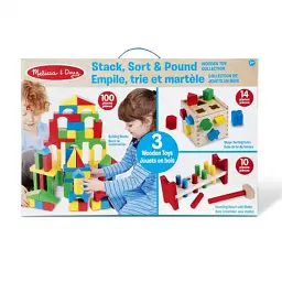 Розвиваюча іграшка Melissa&Doug МЕГА-набір Кубики/Сортер/Стучалка (MD93685) - мініатюра 6