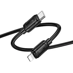 Дата кабель Hoco X115 Surpass Type-C to Lightning 27W (1m) Black - мініатюра 3