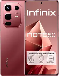 Смартфон Infinix Note 50 (X6858) 8/256GB Burgundy Red (UA UCRF) NFC