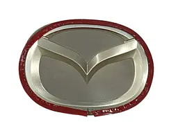 Емблема решітки Mazda 3 (2013-2016р) чорна+хром 117х95 мм під склом (на скотчі) - мініатюра 2