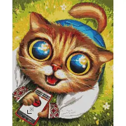 Алмазна мозаїка Brushme Котик з ППО 40x50 см (VM-127-A-475)