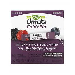 Засіб проти застуди Umcka Cold & Flu Berry Fastactv - 10×0.9 г, ягідний