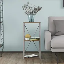 Етажерка 3/34 Ferrum-decor Серії Коннект 73x34x28 сірий ДСП Дуб Сонома Трюфель 16мм (FRD-104305)