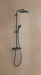 Душова система з термостатом для настінного монтажу Grohe Tempesta System 250 266702431, Чорний матовий - мініатюра 5