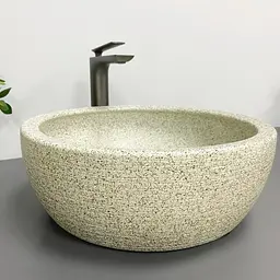Умивальник VBI Corridonia beige stone matt накладний VBI-016100 - мініатюра 4
