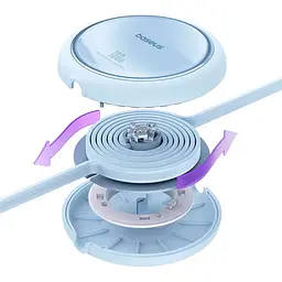 Кабель Baseus Free2Draw Mini Retractable Charging Cable Type-C to Type-C 100W 1m P10364500311-00 Blue - мініатюра 4
